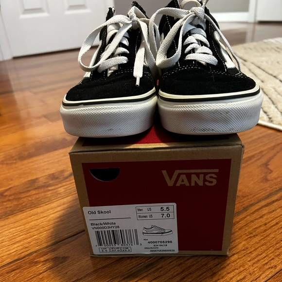 Vans Old Skool Black and White Suede Sneakers - Picture 2 of 7